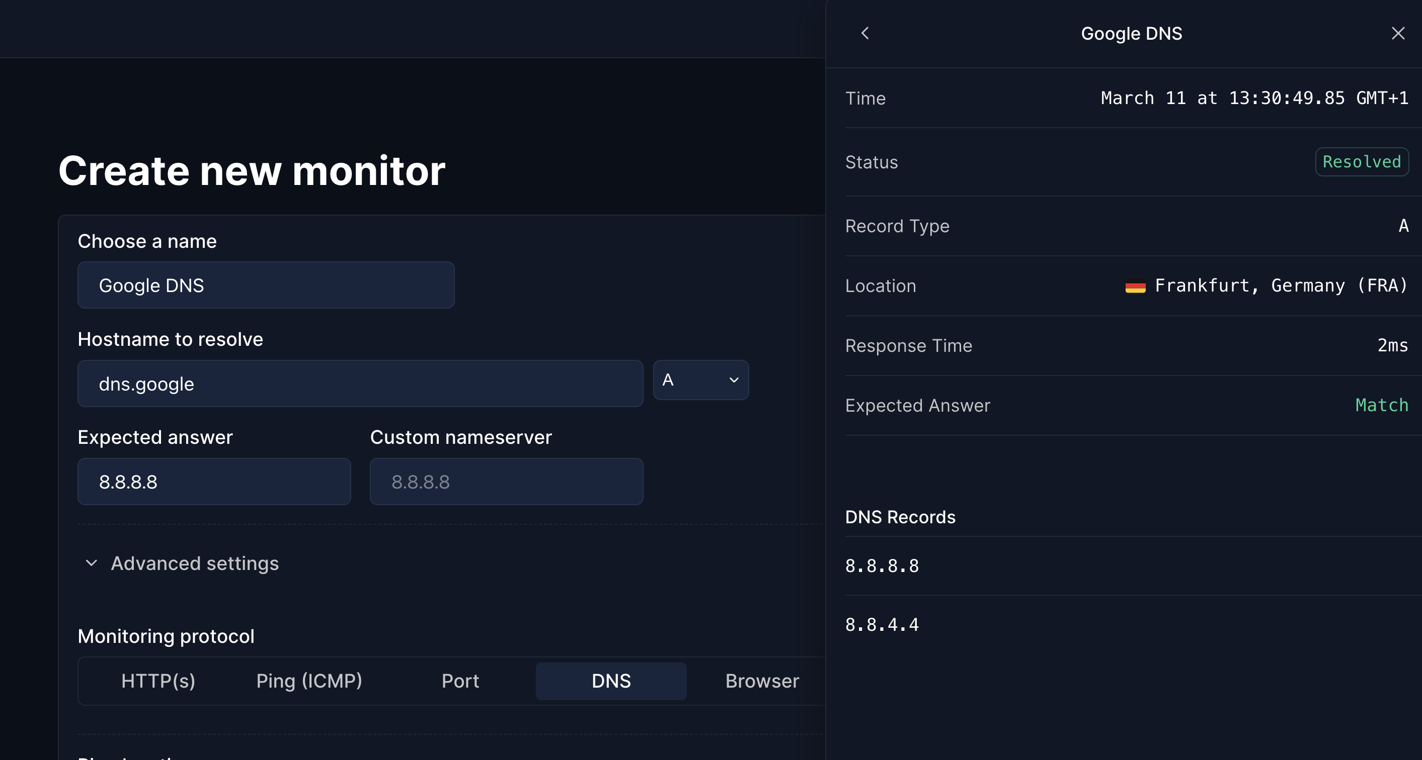 DNS Monitoring