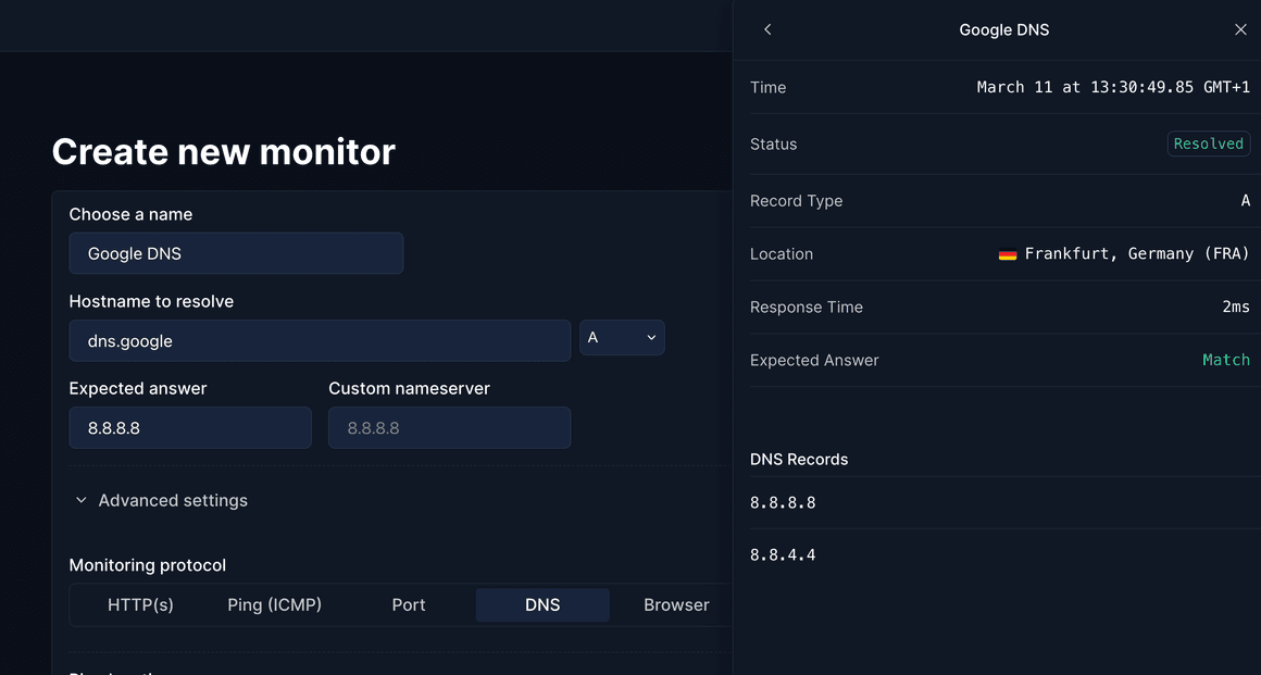 DNS Monitoring