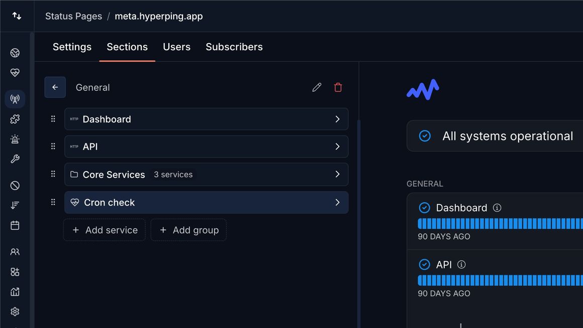 Healthchecks and Cron Jobs on Status Pages