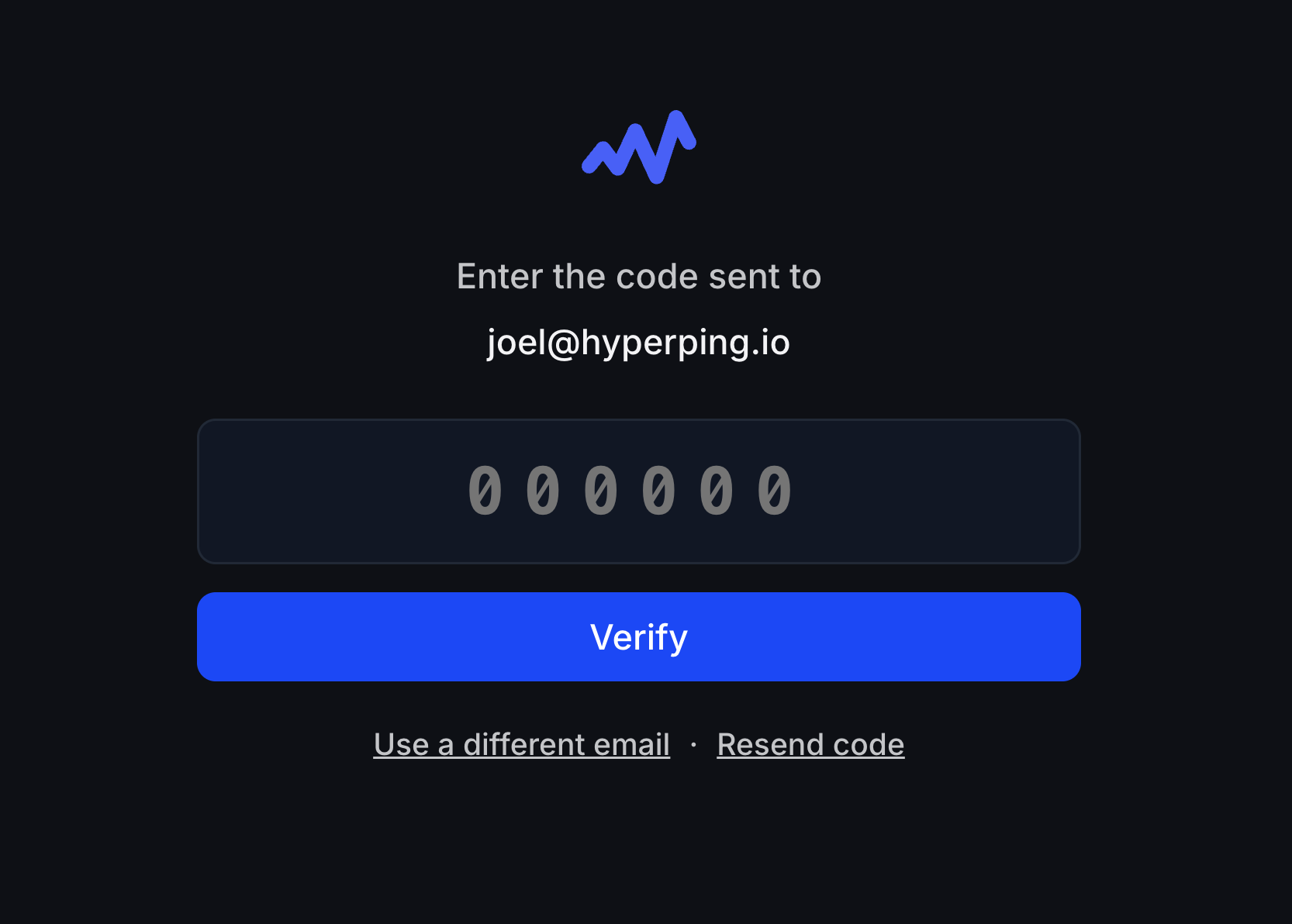 Email access code verification
