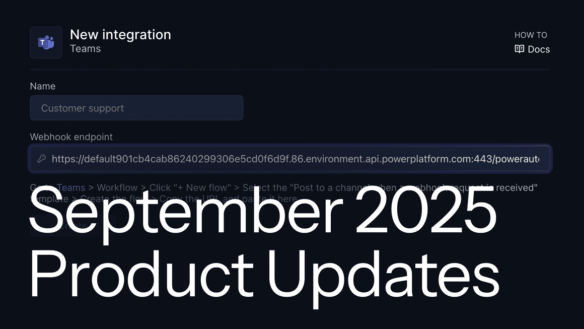 September 2025 Product Updates
