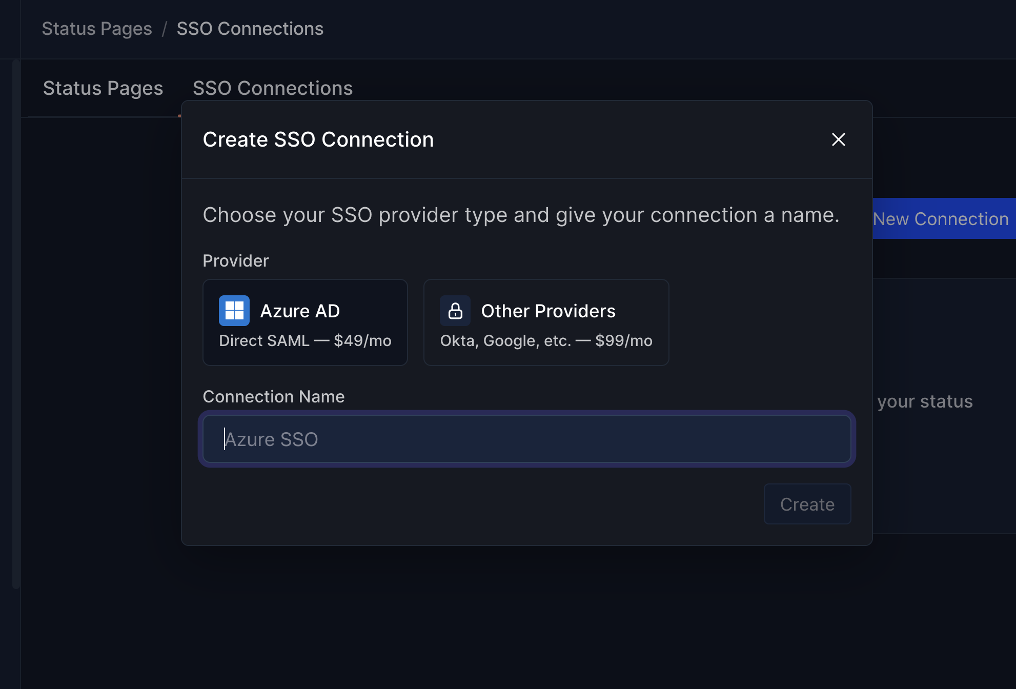 Create SSO Connection